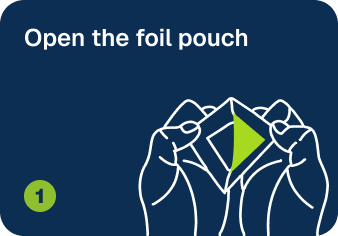Open the foil pouch